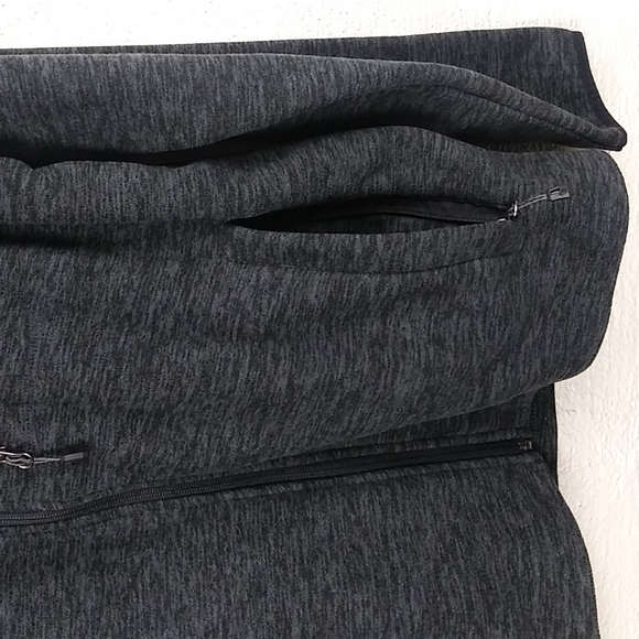 Free Country Microtech Fleece Black Gray Funnel Neck Long Sleeve 1/4 Zip Jacket - Picture 4 of 15